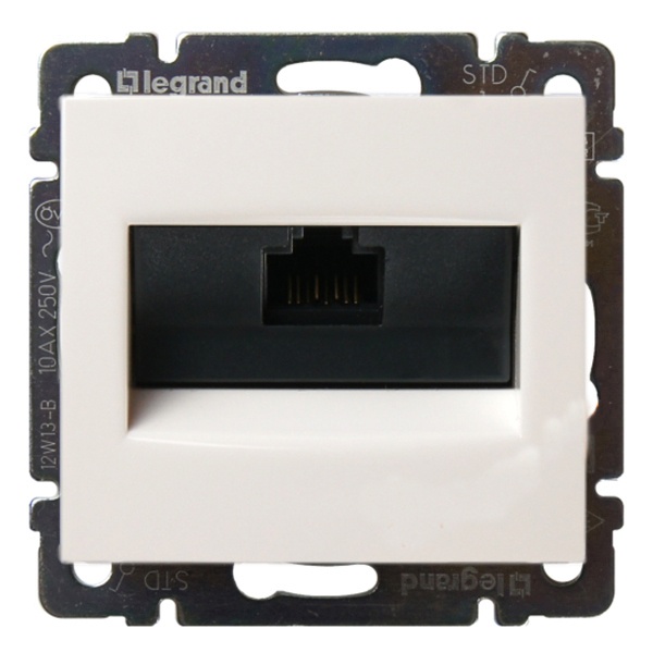 Legrand Valena розетка компьютерная 1-я RJ-45 UTP 300МГц 8 контактов 1выход 5 кат. белая