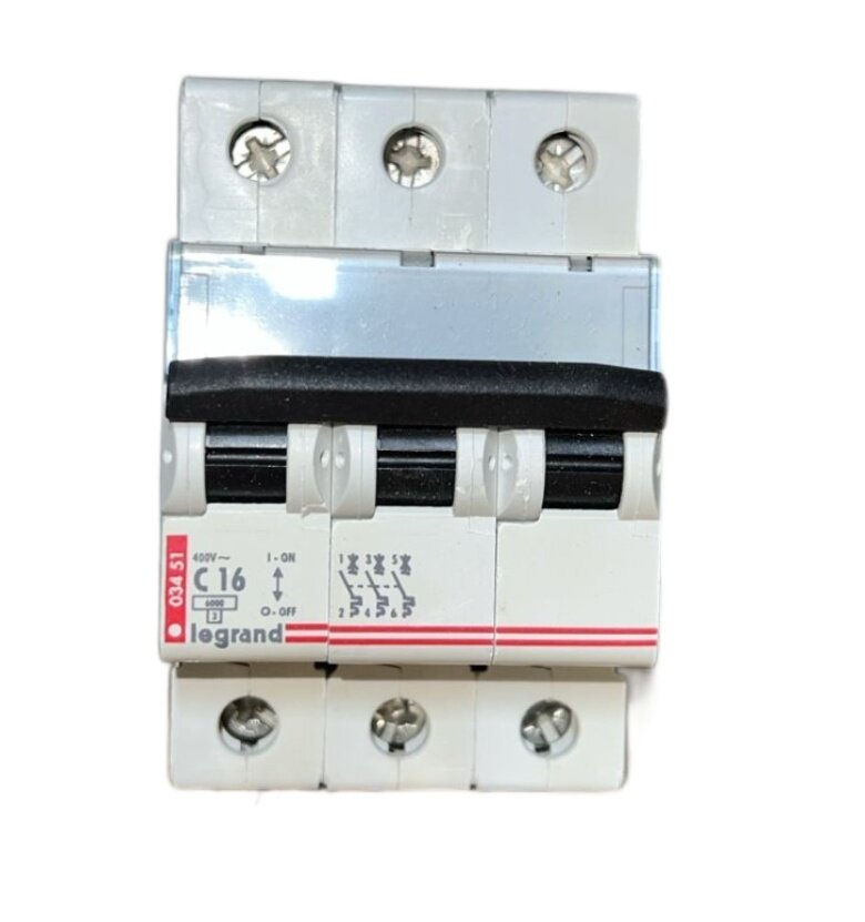 legrand автоматический выключатель lexic 3p 16a 6ка тип с 03451