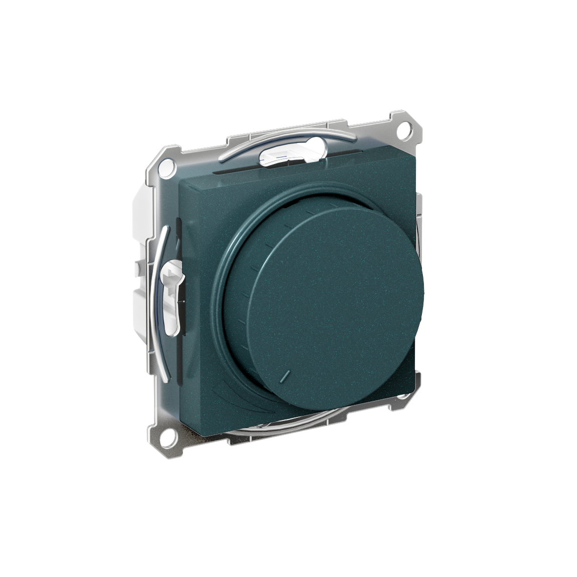 Systeme Electric ATLASDESIGN, светорегулятор поворотно-нажимной 400Вт дим. led лампы изумруд