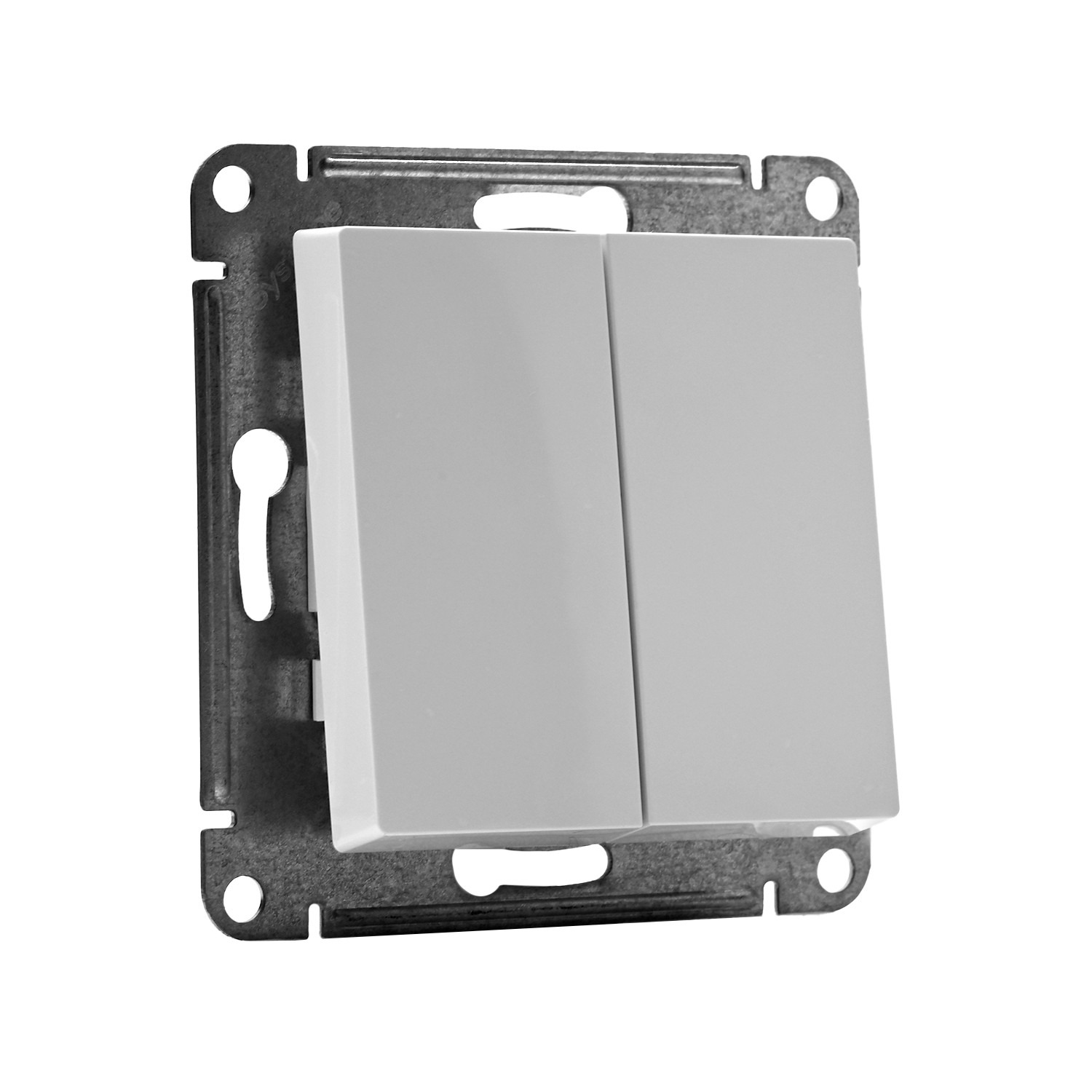 systeme electric atlasdesign, переключатель 2-клавишный перекрестный белый atn000173