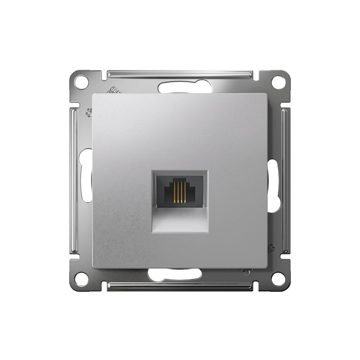 systeme electric atlasdesign, розетка телефонная 1-я rj11 алюминий atn000381