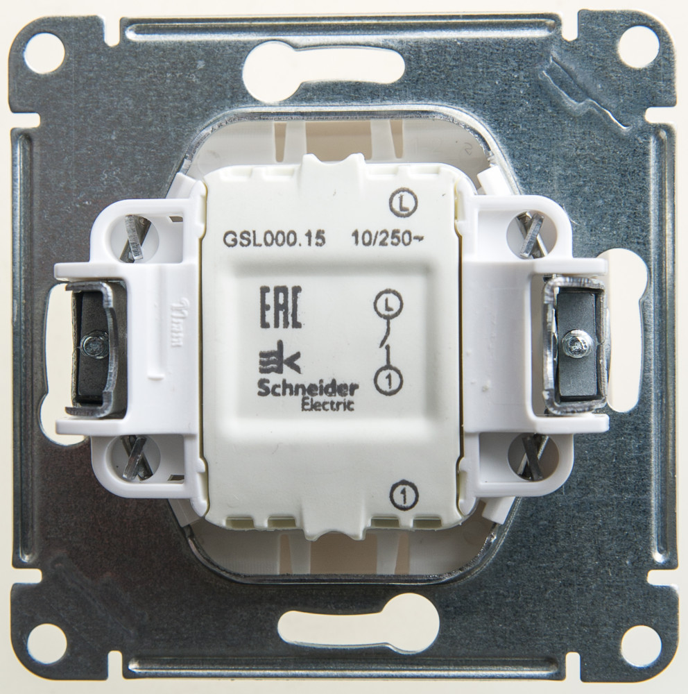 system electric glossa выключатель кнопочный 1-клавишный перламутр
