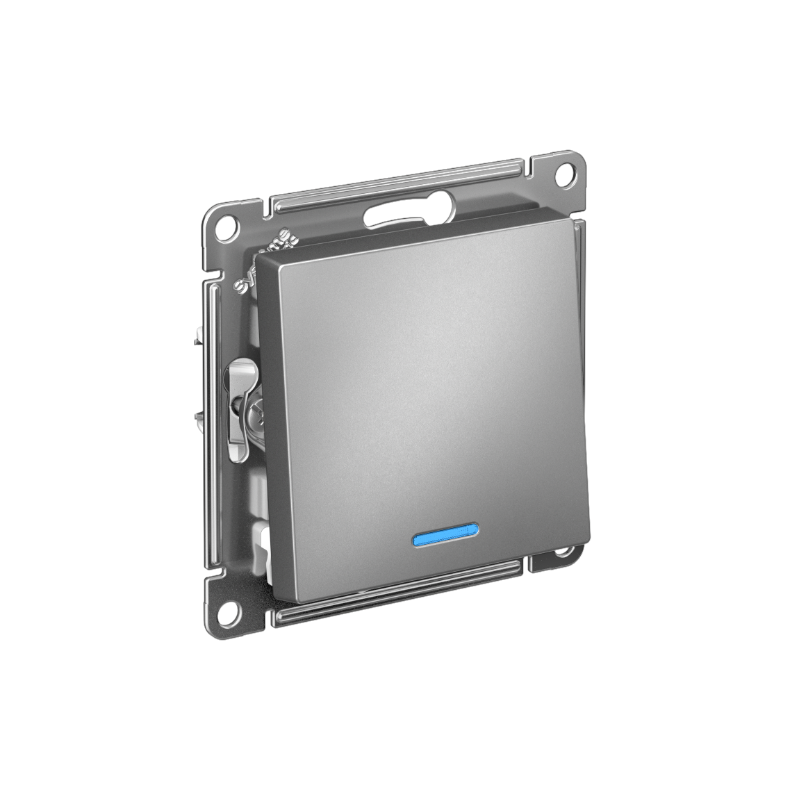 Systeme Electric ATLASDESIGN выключатель 1-клавишный с подсветкой сталь