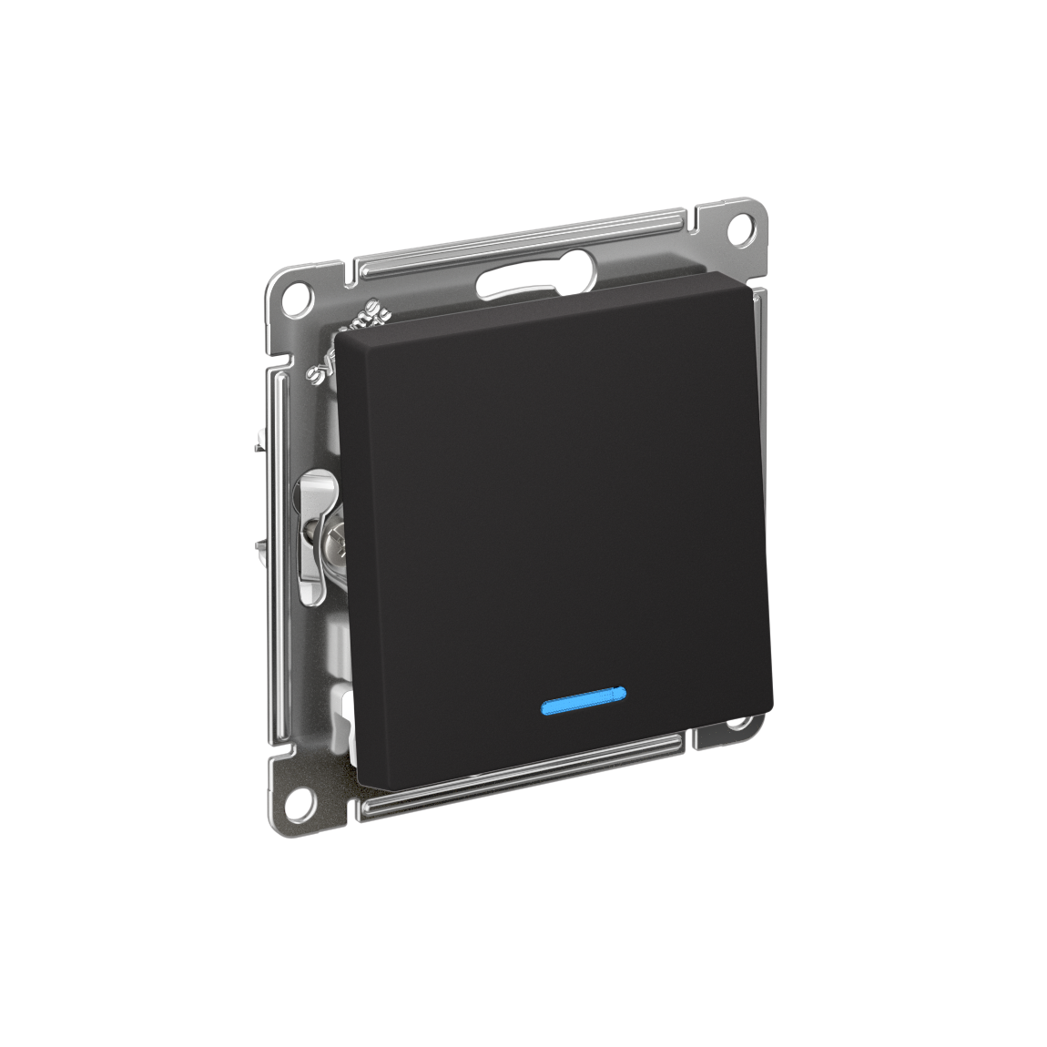 Systeme Electric ATLASDESIGN переключатель 1-клавишный с подсветкой карбон ATN001063