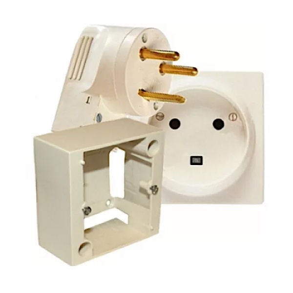 782222 Legrand Quteo Силовой комплект розетка накладного монтажа + вилка 2Р+Е 32А 220V