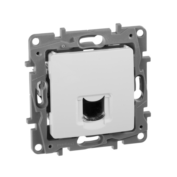 legrand etika розетка компьютерная 1-я rj-45 utp 8 контактов 1 выход 6 кат. белая