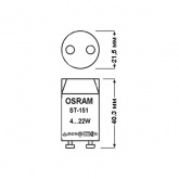 стартер st 151 4-22w 230v (инд.уп.-25шт) osram-россия