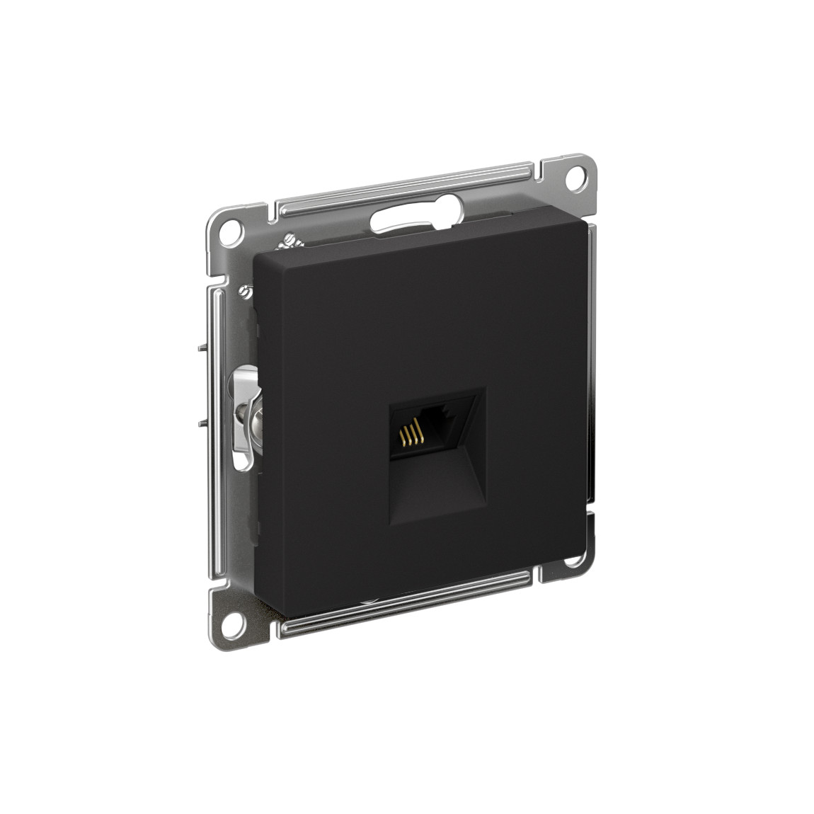 systeme electric atlasdesign розетка телефонная 1-я rj11 карбон