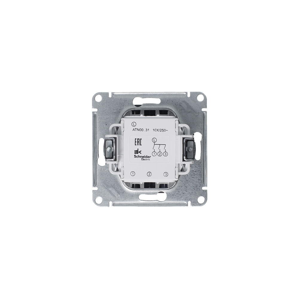 systeme electric atlasdesign, выключатель 3-клавишный грифель