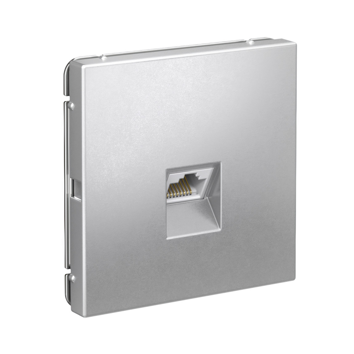 system electric artgallery розетка компьютерная 1-я rj45 5е кат. алюминий gal000383