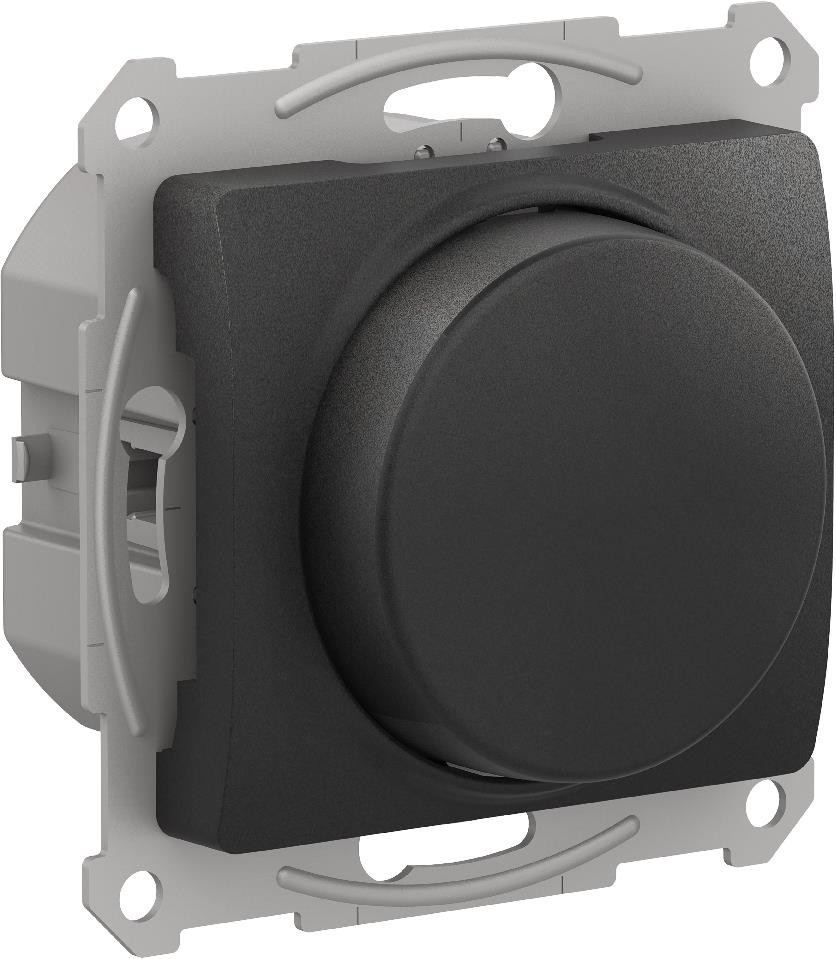system electric glossa светорегулятор поворотно-нажимной 10-400 вт/ва, для led 3-150 вт/ва антрацит