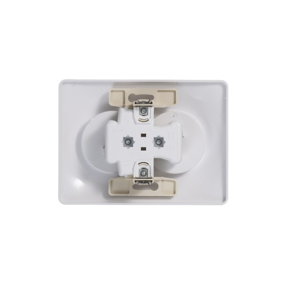 system electric glossa розетка 2-я без заземления белый