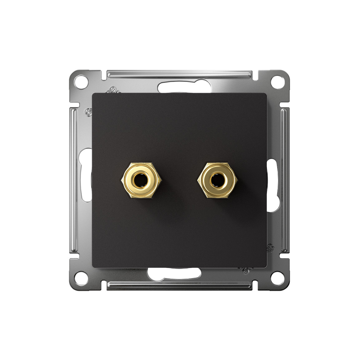 systeme electric atlasdesign розетка аудио 2-я карбон atn001087