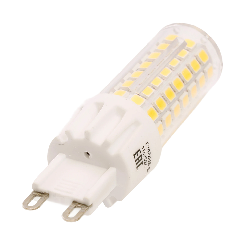 лампа светодиодная диммируемая feron lb-438 g9 10w 175-265v 6400k кукуруза