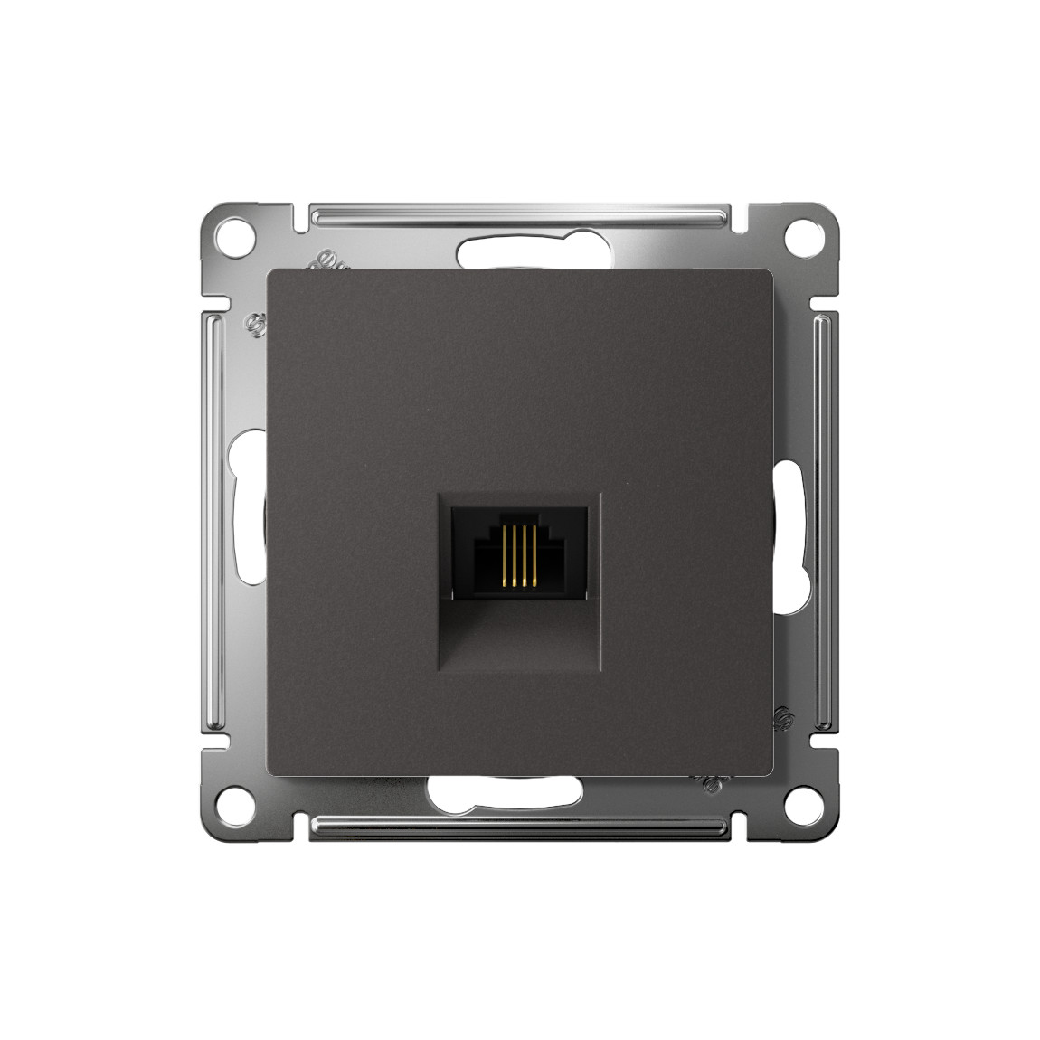 systeme electric atlasdesign розетка телефонная 1-я rj11 базальт