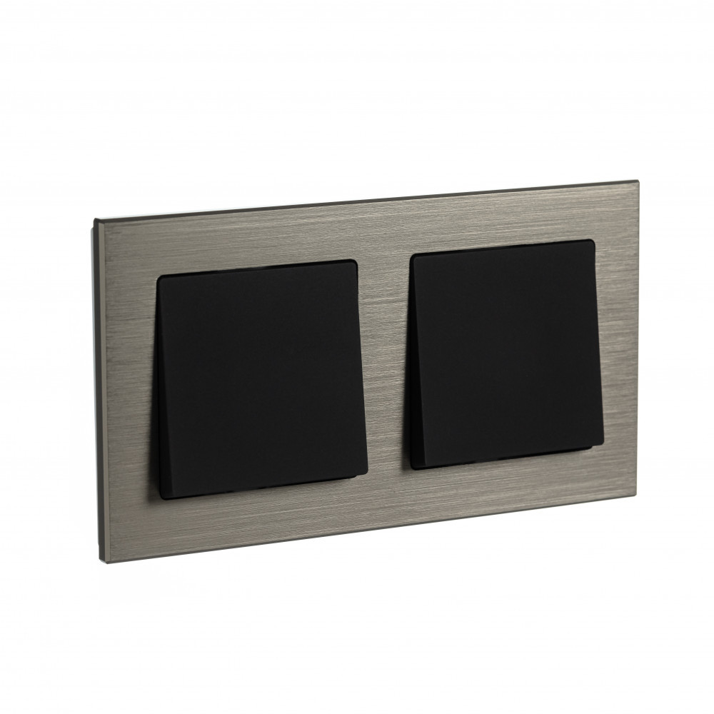 systeme electric atlasdesign nature металл рамка 2-я универсальная латунь