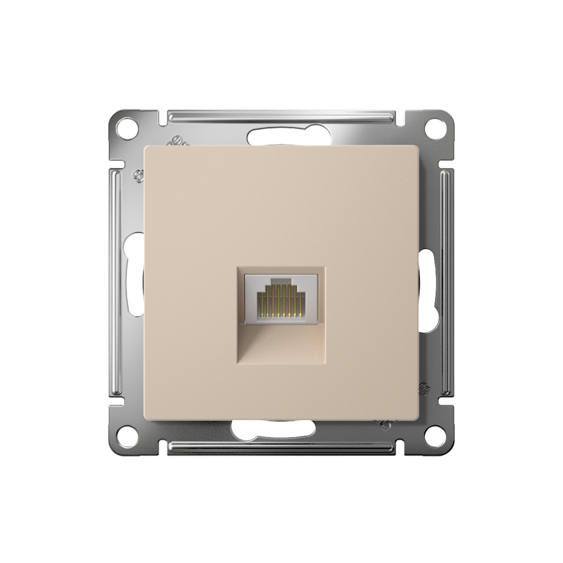systeme electric atlasdesign розетка компьютерная 1-я rj45 5е кат. песочный