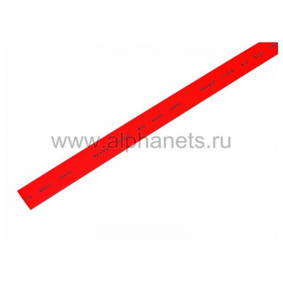 Термоусадочная трубка ТУТ d-10мм (1м) красная Rexant