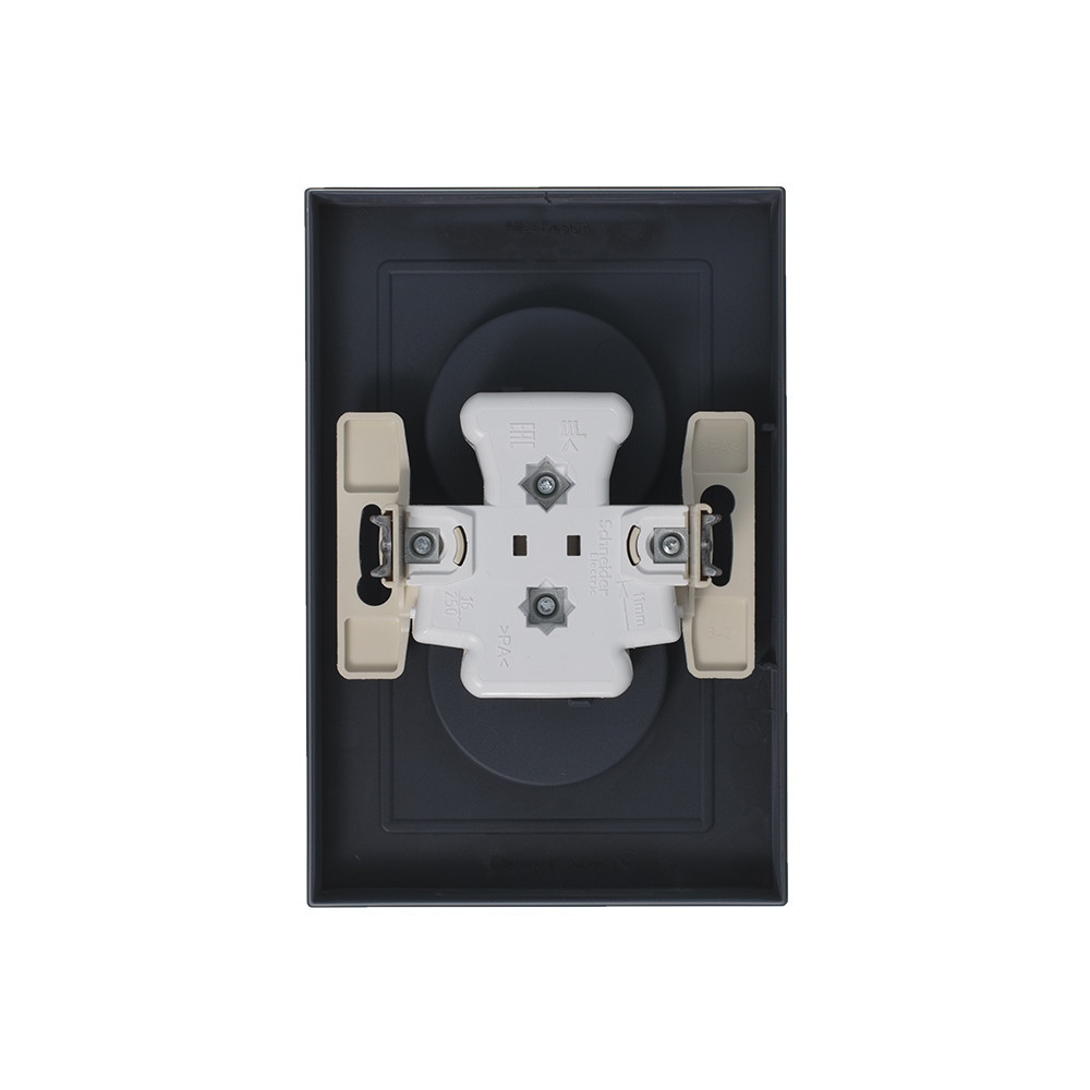 systeme electric atlasdesign, розетка 2-я без заземления грифель