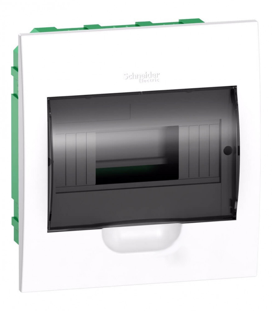 шкаф встраиваемый с прозрачной дверью 1ряд/8 модулей easy9 schneider electric