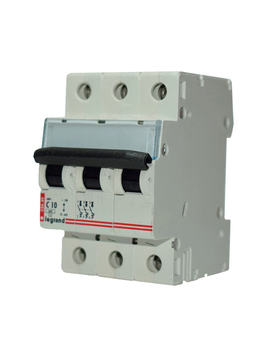 legrand автоматический выключатель lexic 3p 10a 6ка тип с 03449