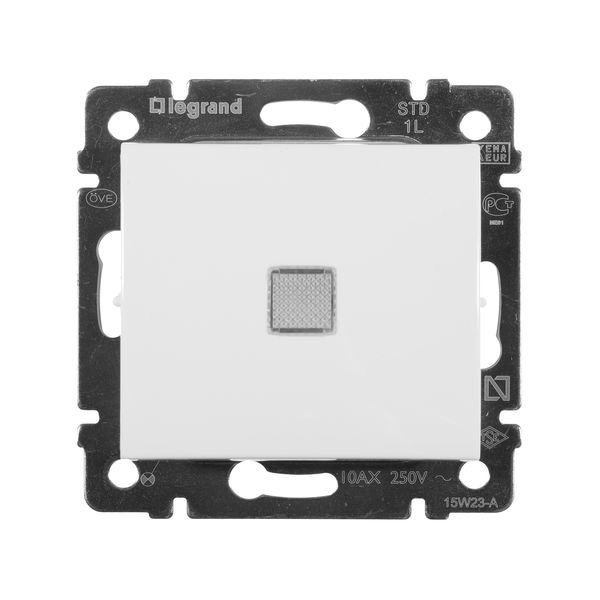 legrand valena выключатель 1 клавишный с подсветкой белый