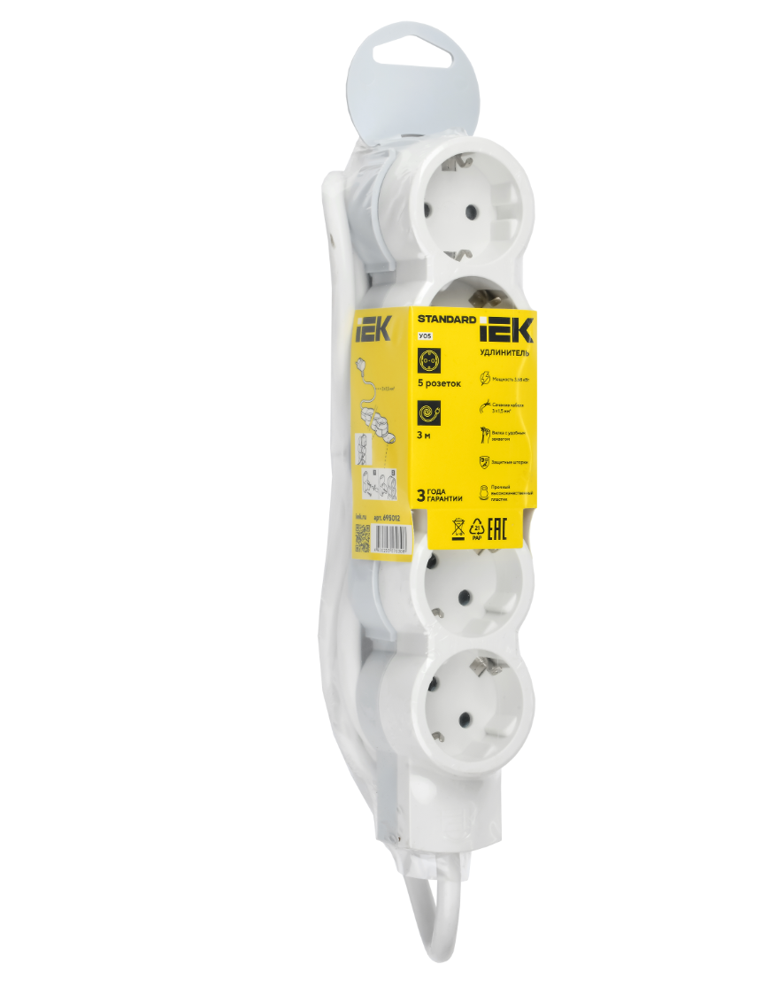 удлинитель 5гн.3м с заземлением legrand