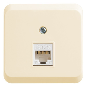 этюд накладная розетка компьютерная  rj45 кат.5 крем