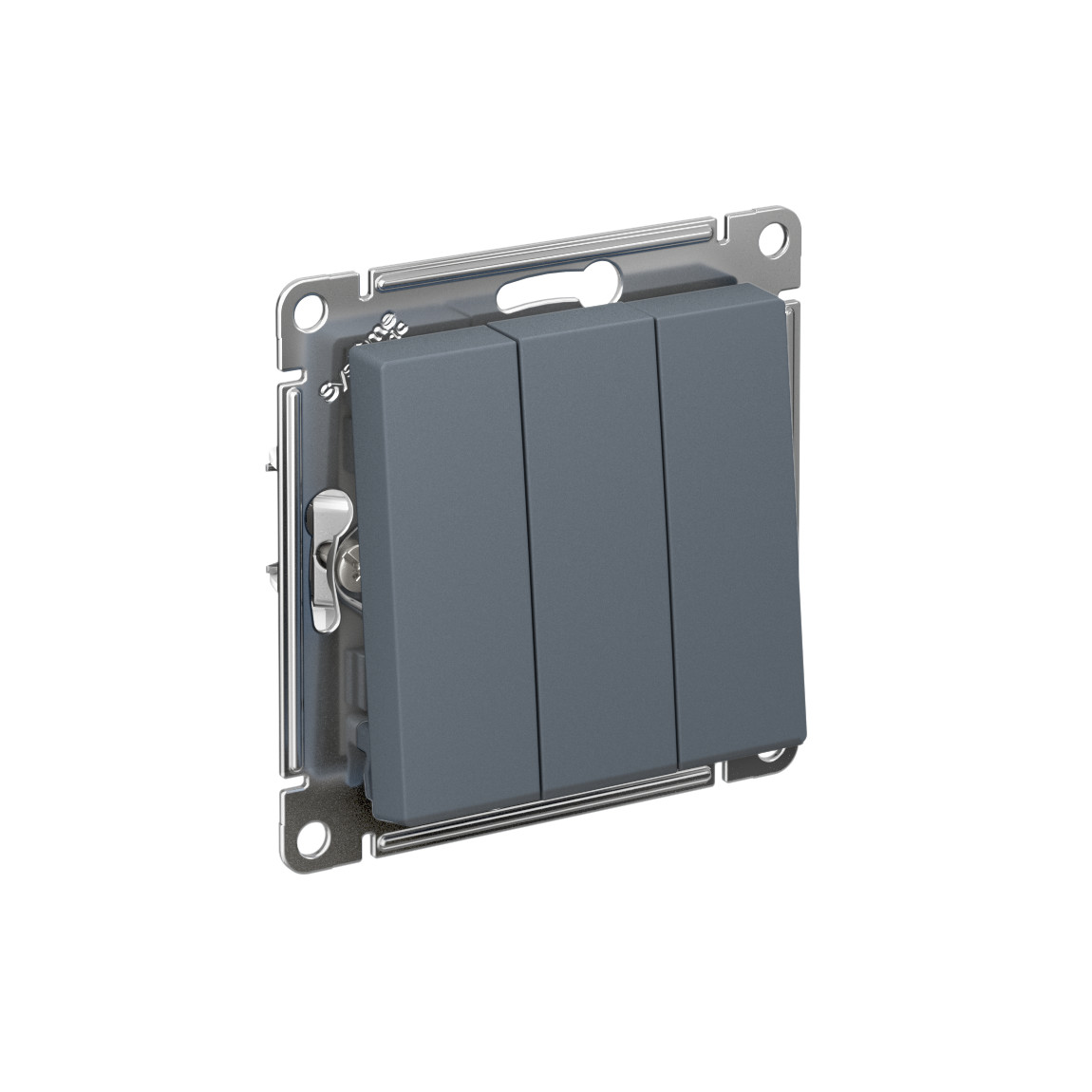 systeme electric atlasdesign, выключатель 3-клавишный грифель
