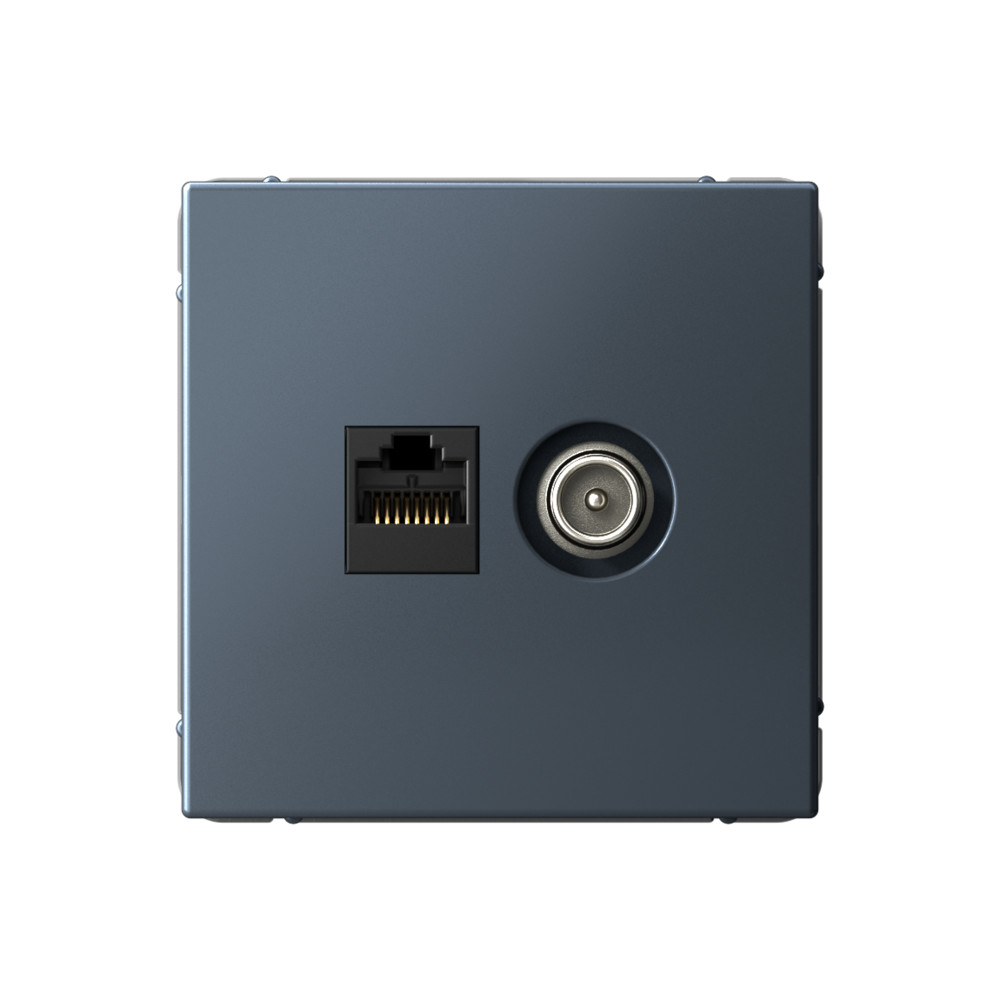 System Electric ArtGallery розетка ТВ+компьютерная RJ45 5е кат. грифель GAL000789