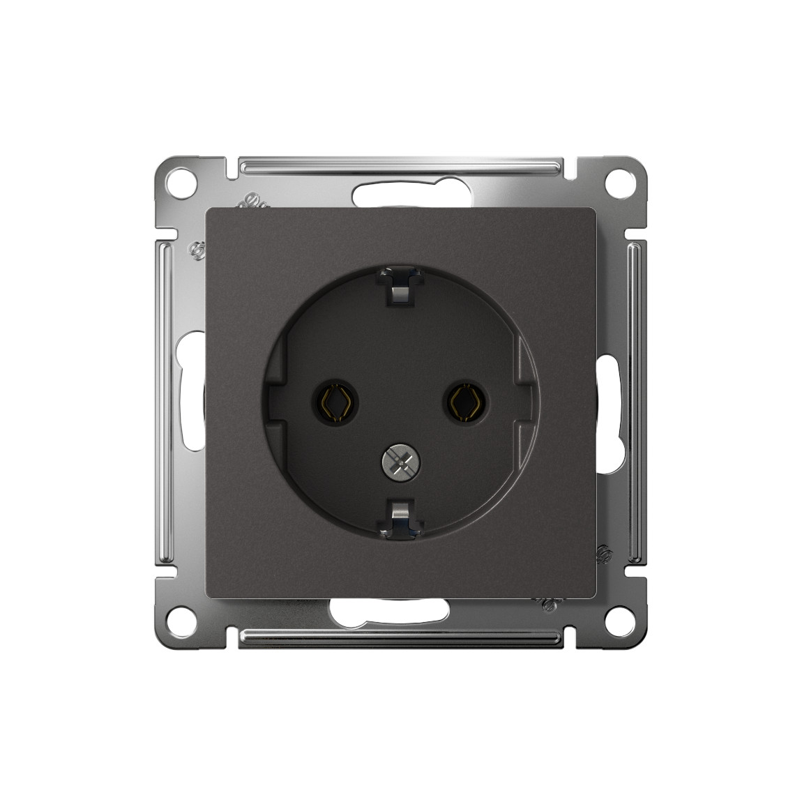 systeme electric atlasdesign розетка 1-я с заземлением базальт atn001443