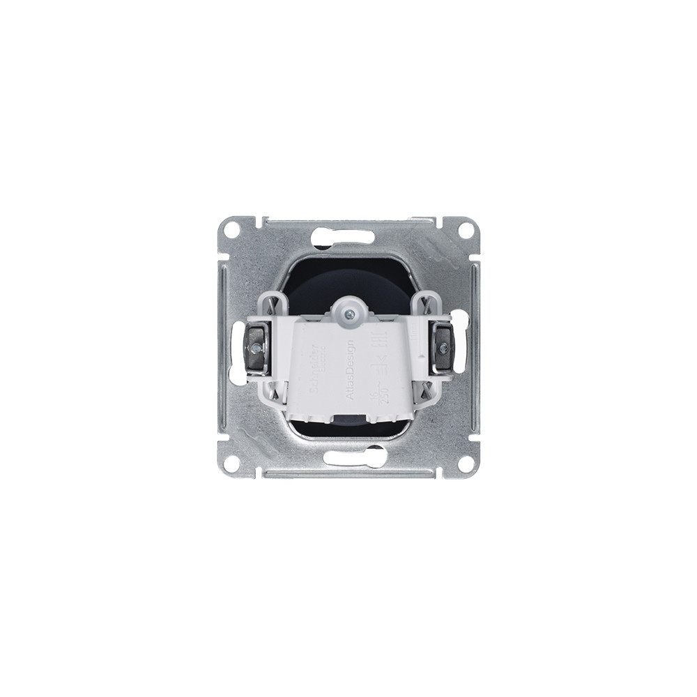systeme electric atlasdesign, розетка 1-я без заземления грифель