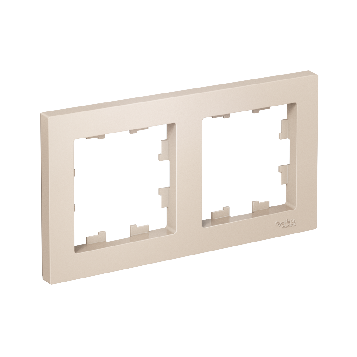 Systeme Electric ATLASDESIGN, рамка 2-я горизонтальная бежевый ATN000202