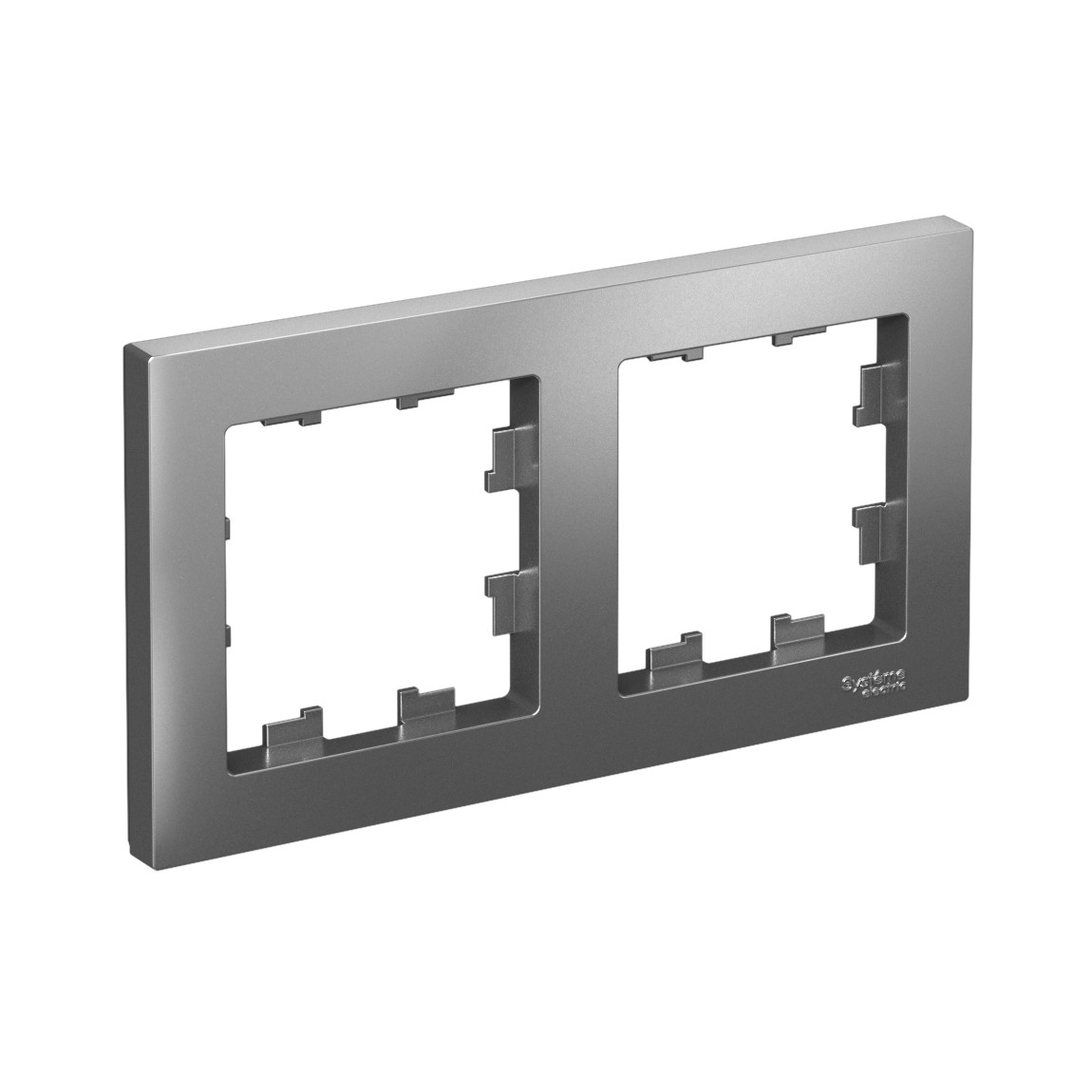 systeme electric atlasdesign рамка 2-я горизонтальная сталь