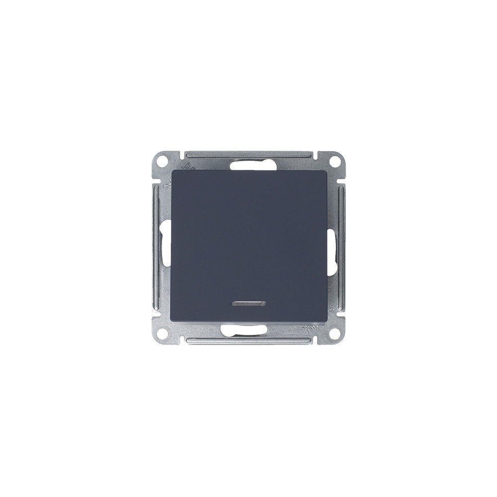 systeme electric atlasdesign, выключатель 1-клавишный с подсветкой грифель