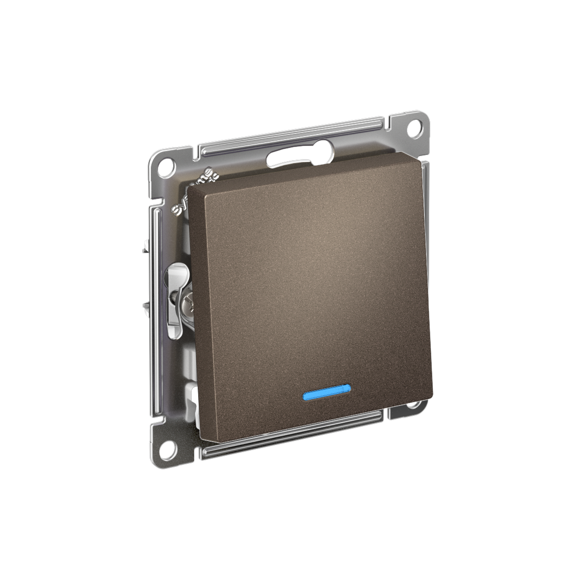 Systeme Electric ATLASDESIGN переключатель 1-клавишный с подсветкой мокко