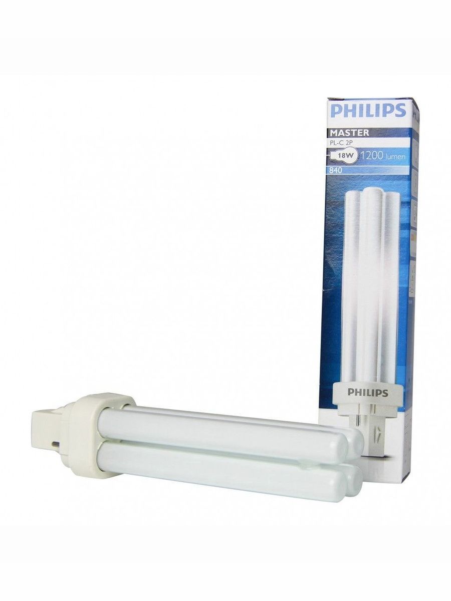 лампа люминесцентная master pl-c 4p (dulux d/e) g24q 26вт 840 philips