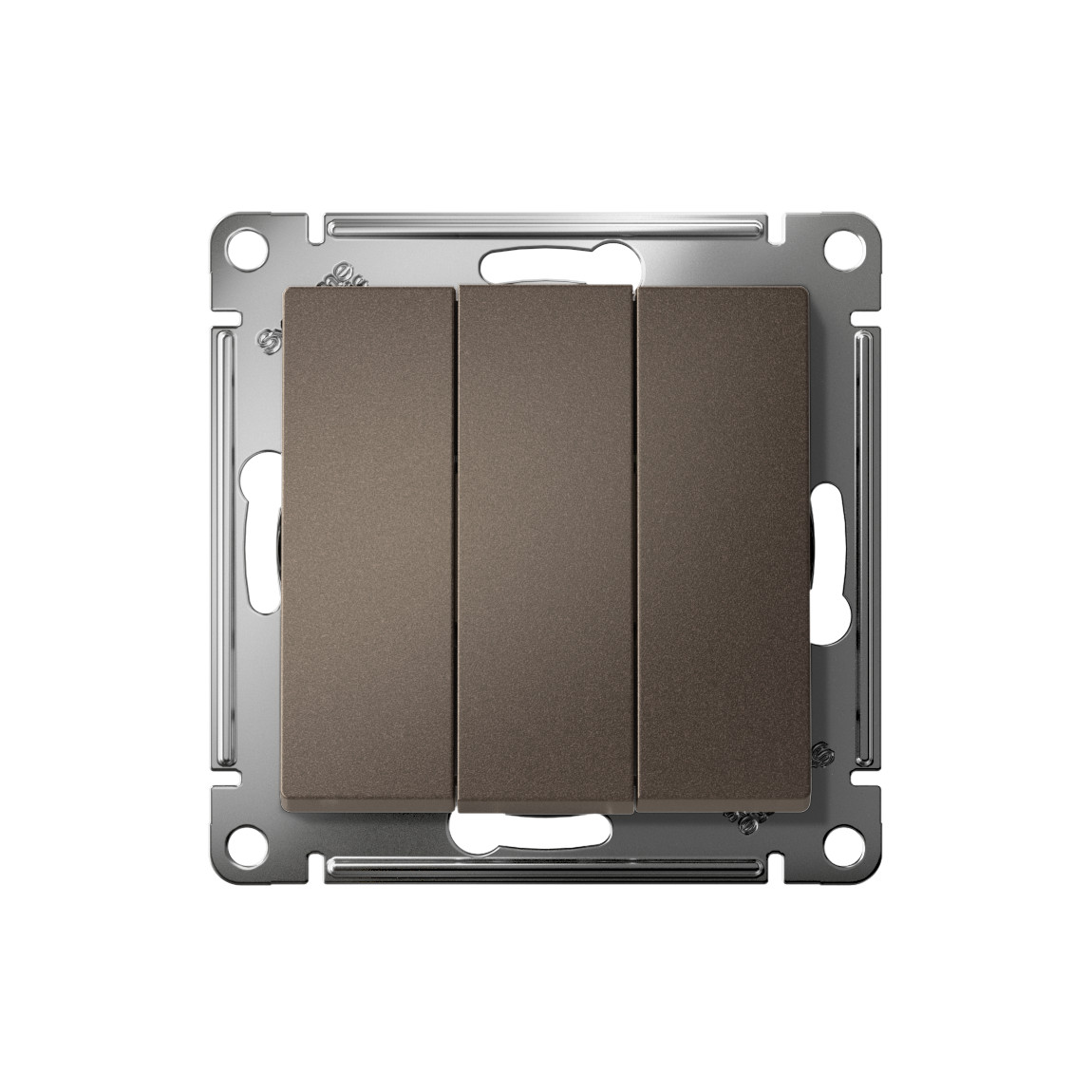 systeme electric atlasdesign выключатель 3-клавишный мокко