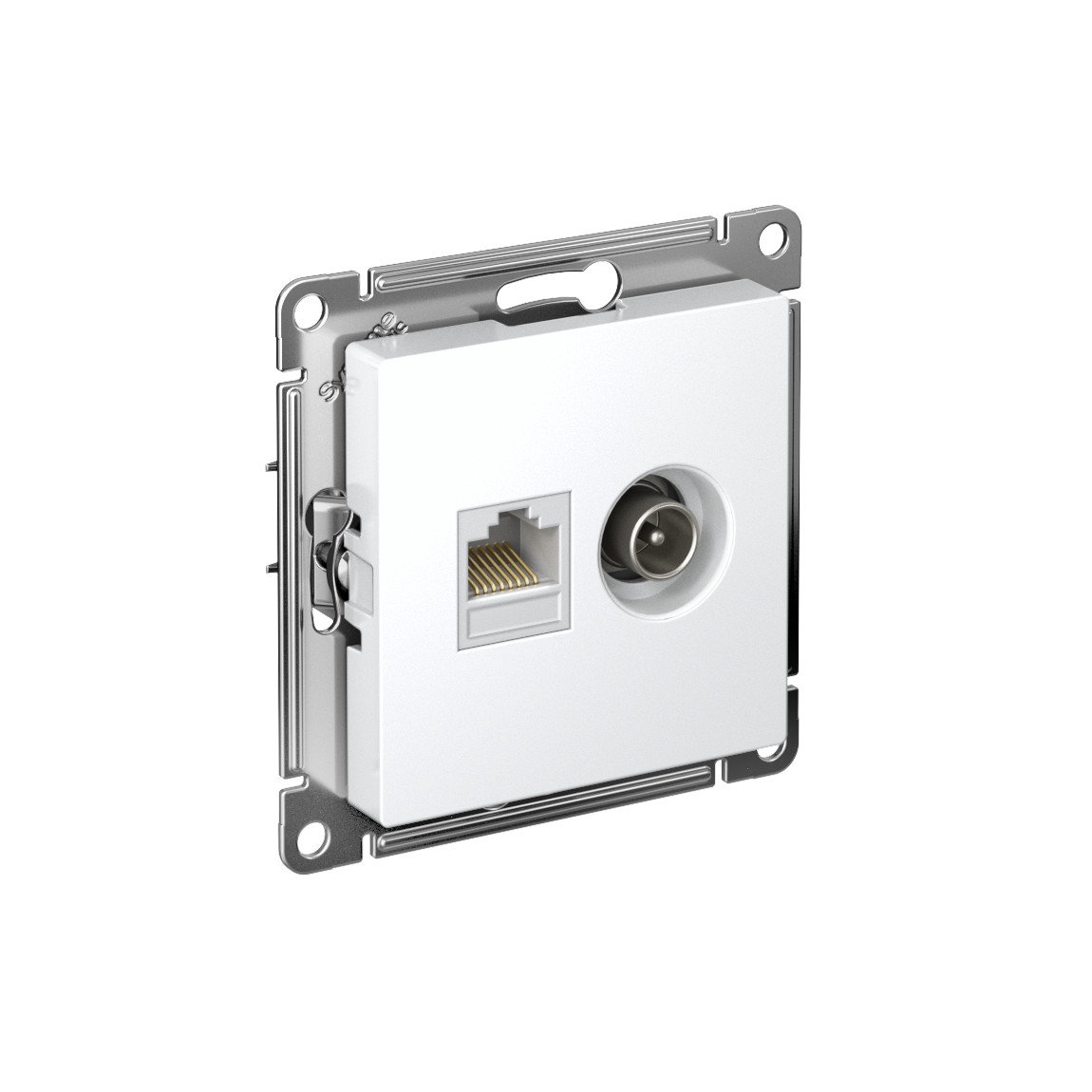 systeme electric atlasdesign розетка tv+rj45 5е кат. лотос