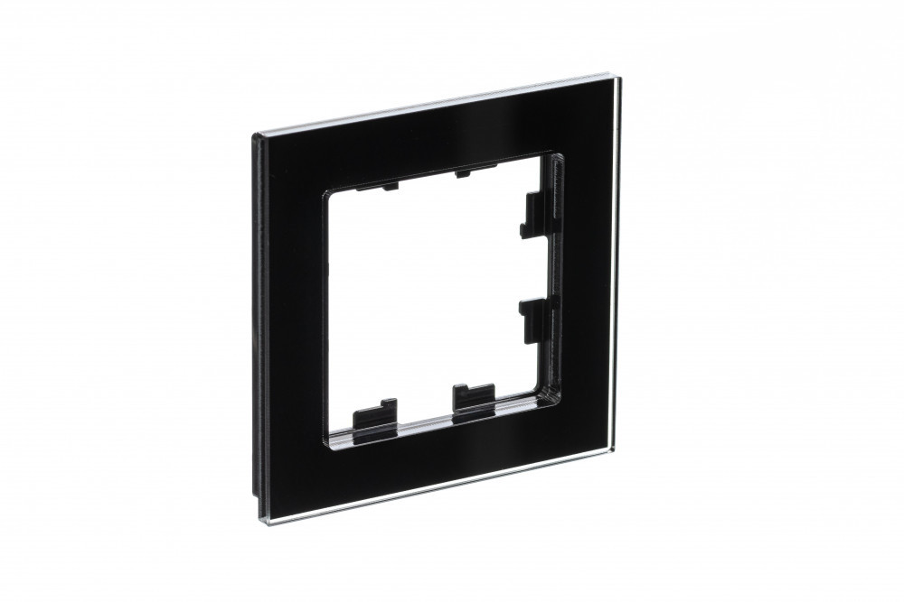 systeme electric atlasdesign nature стекло рамка 1-я универсальная черный  atn321001