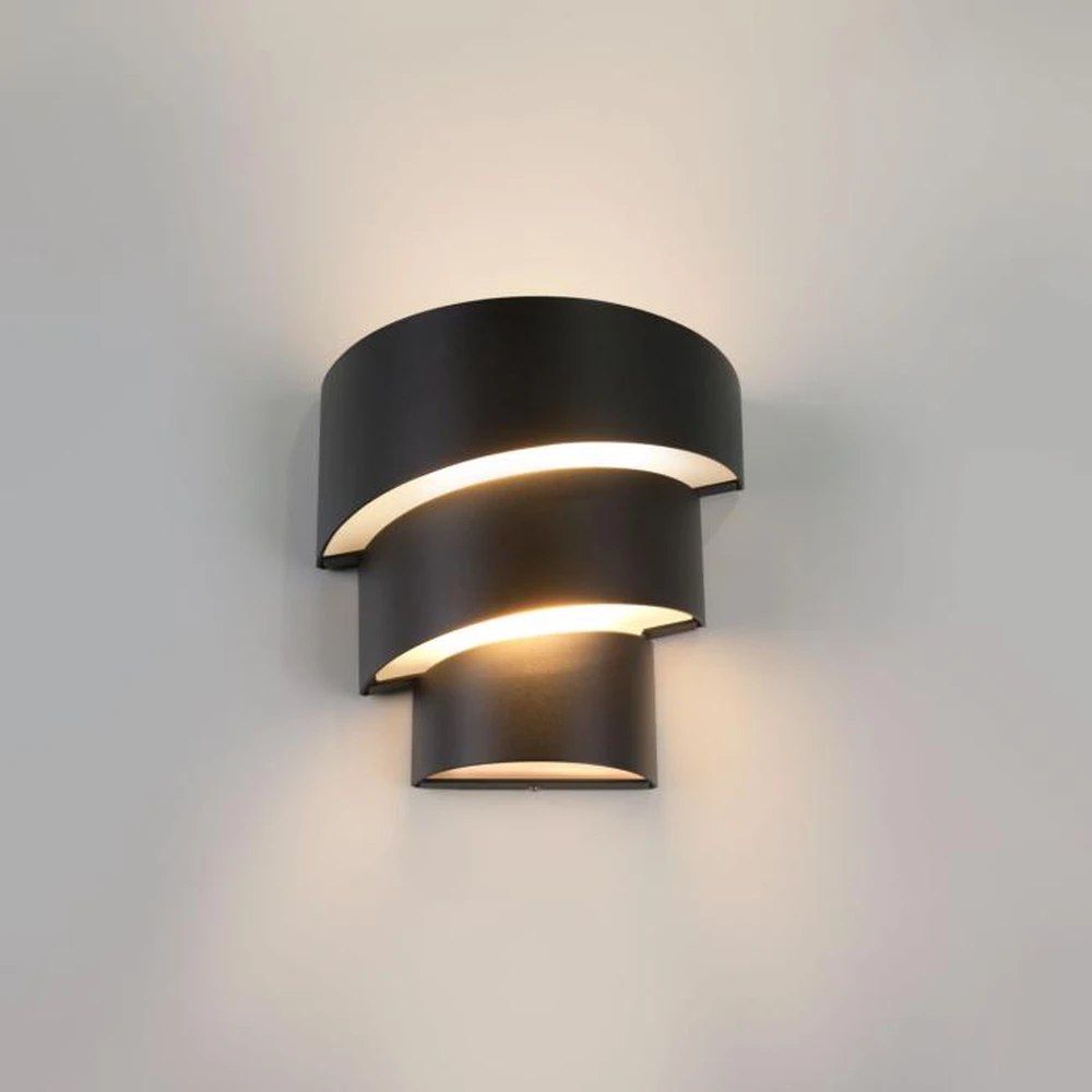 1535 TECHNO LED Helix черный уличный настенный светодиодный светильник 