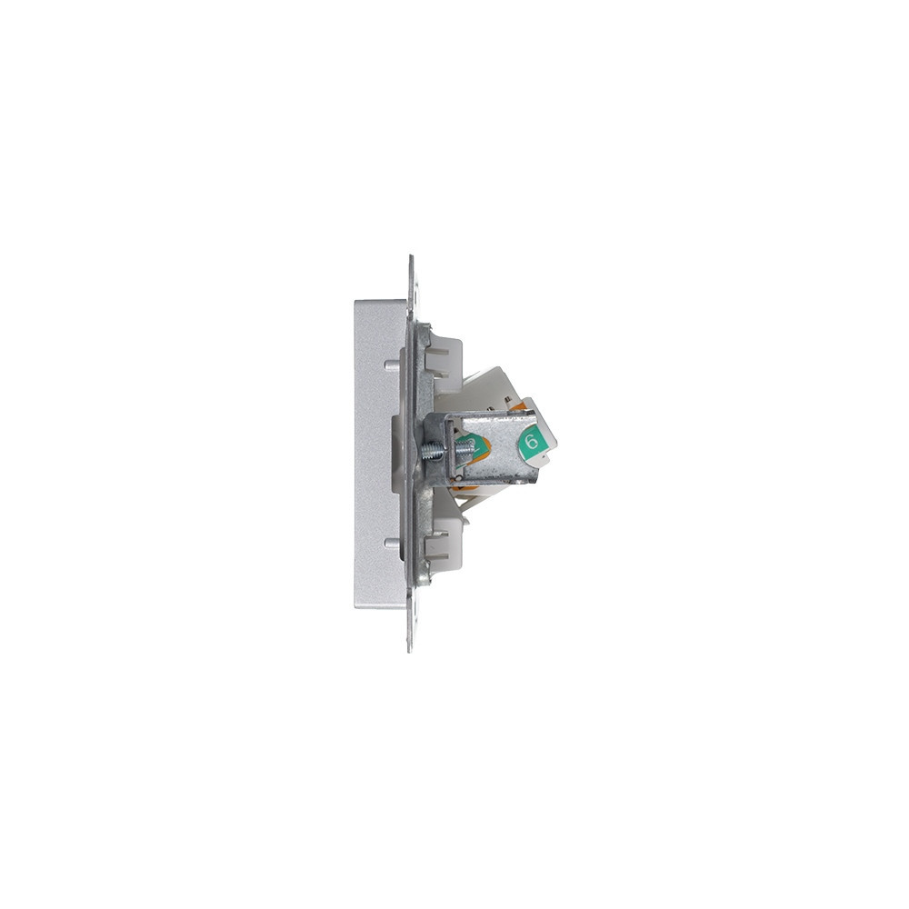 systeme electric atlasdesign, розетка компьютерная 1-я rj45 5е кат. алюминий atn000383