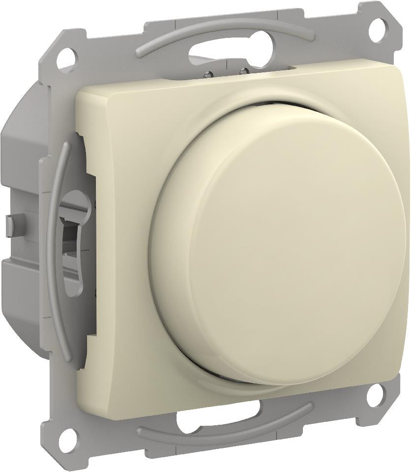 System Electric Glossa светорегулятор поворотно-нажимной 10-400 Вт/ВА, для LED 3-150 Вт/ВА бежевый