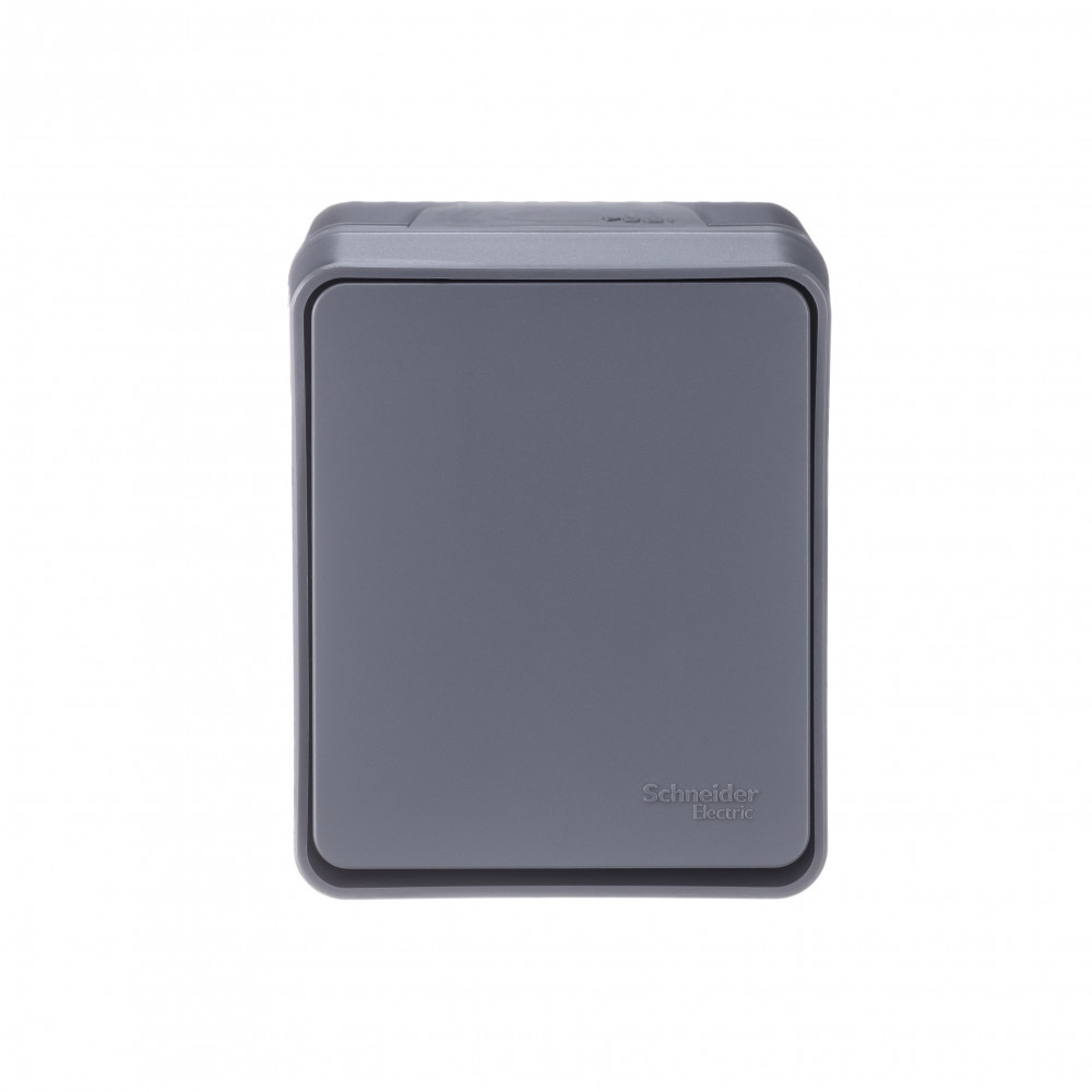 atlasdesign profi54 о/у выключатель 1-клавишный 10а антрацит ip54 atn544011