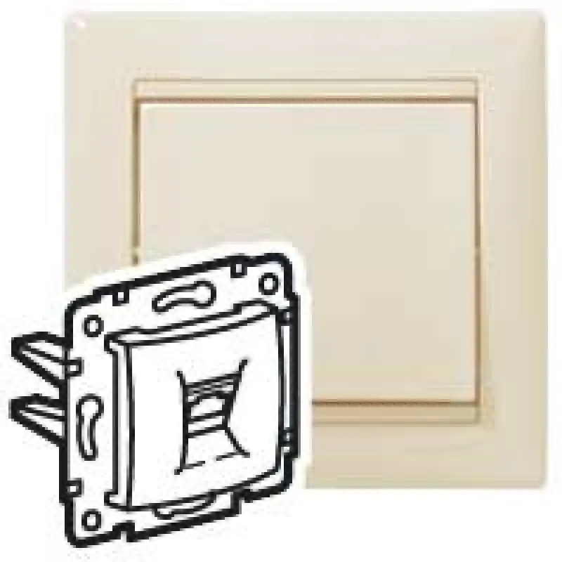 Legrand Valena розетка компьютерная 1-я RJ-45 ISDN 8 контактов 1выход слоновая кость
