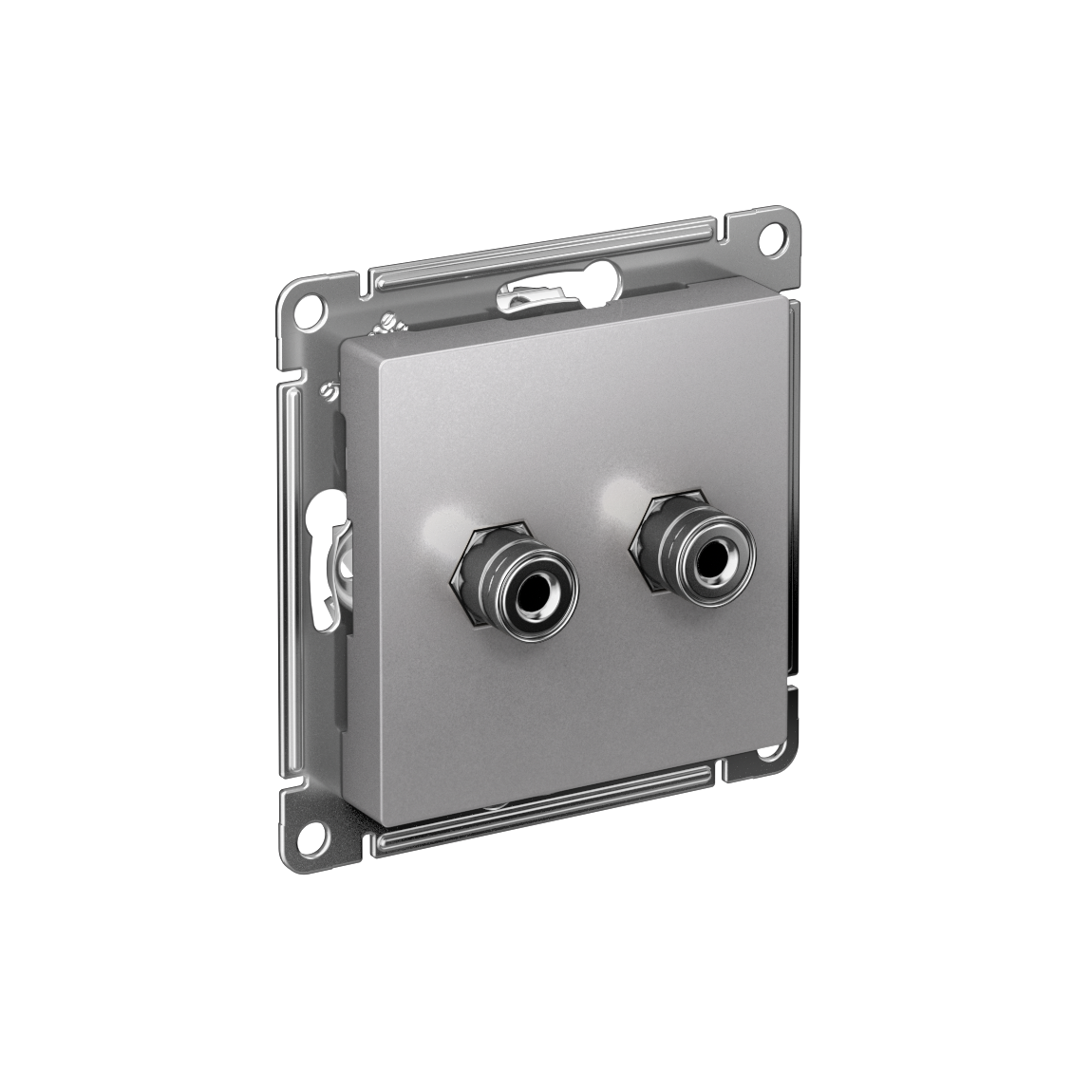 Systeme Electric ATLASDESIGN, розетка аудио 2-я алюминий ATN000387