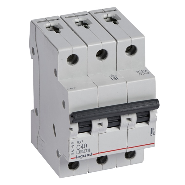 Legrand автоматический выключатель RХ3 3P 40A 4,5кА тип С