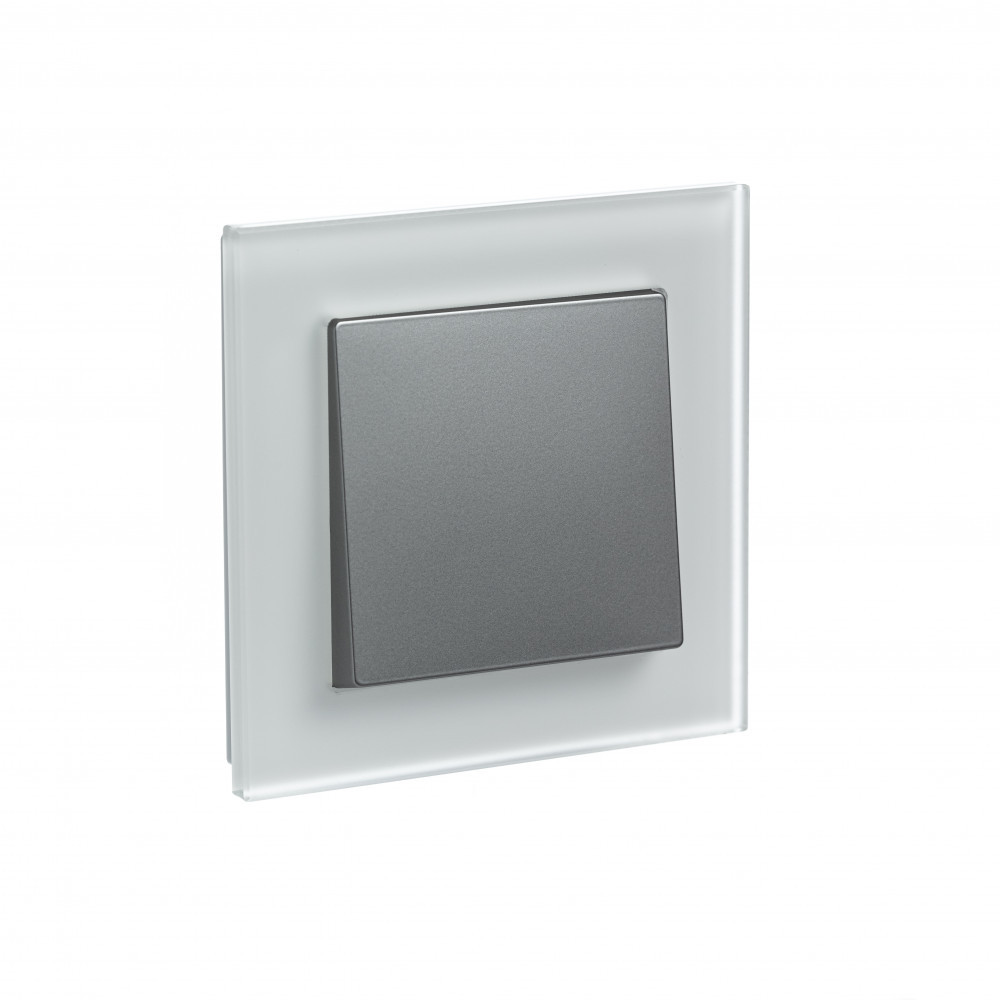 systeme electric atlasdesign, nature стекло рамка 1-я универсальная матовый белый atn330101