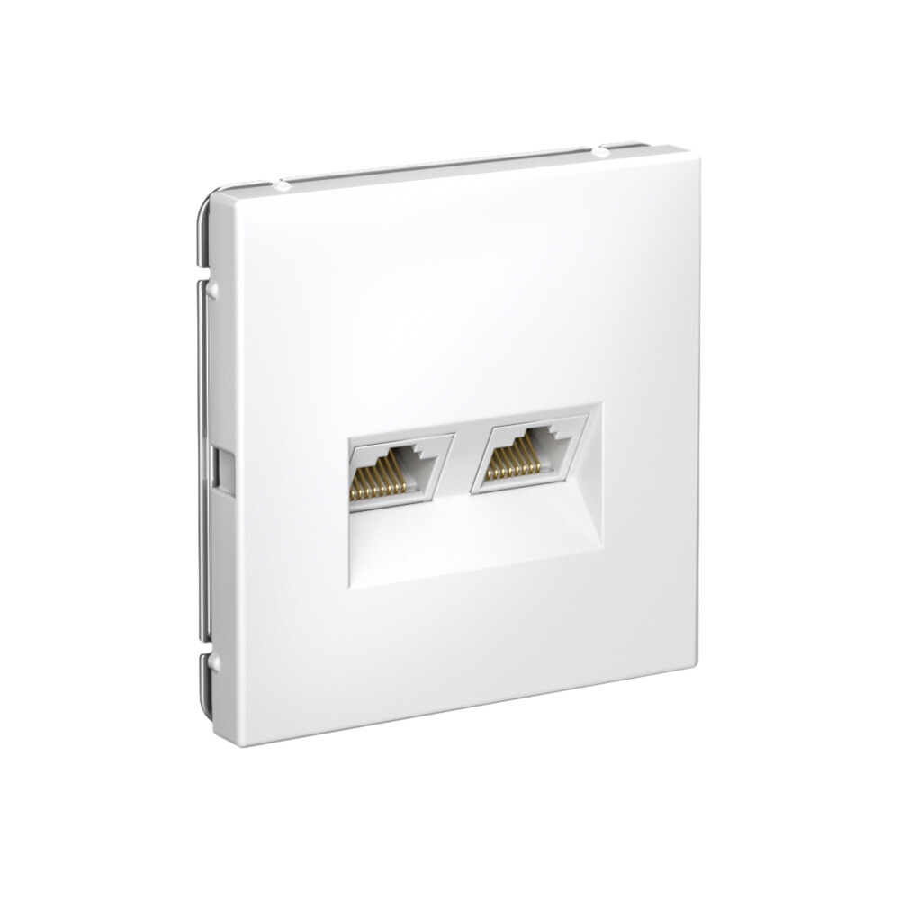 system electric artgallery розетка компьютерная 2xrj45 6е кат. лотос gal001388
