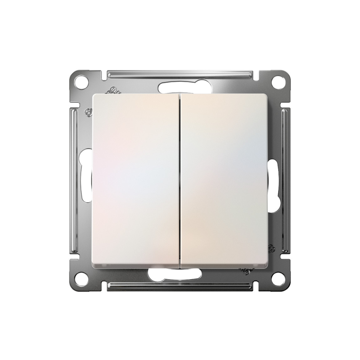 systeme electric atlasdesign переключатель 2-клавишный перекрестный жемчуг